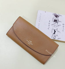 Coach F54009 Slim Envelope Crossgrain Leather Light Saddle