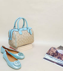 Coach F32203 Signature Mini Bennett Satchel Light Khaki Seafoam