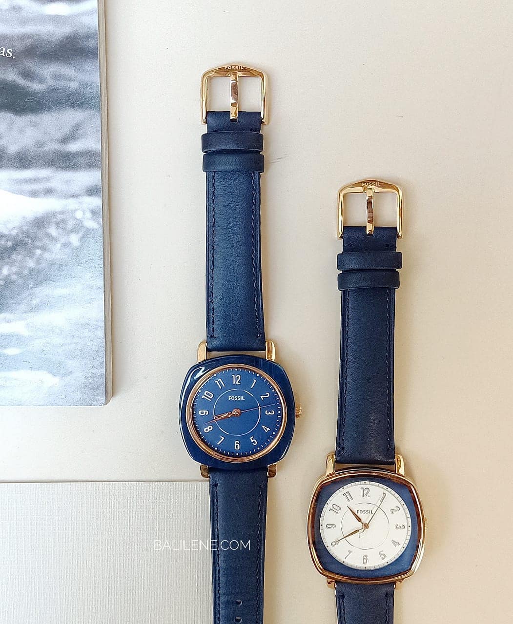 Fossil ES4197 Idealist Navy Leather Watch
