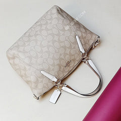 Coach F27582 Signature Small Kelsey Light Khaki/Chalk