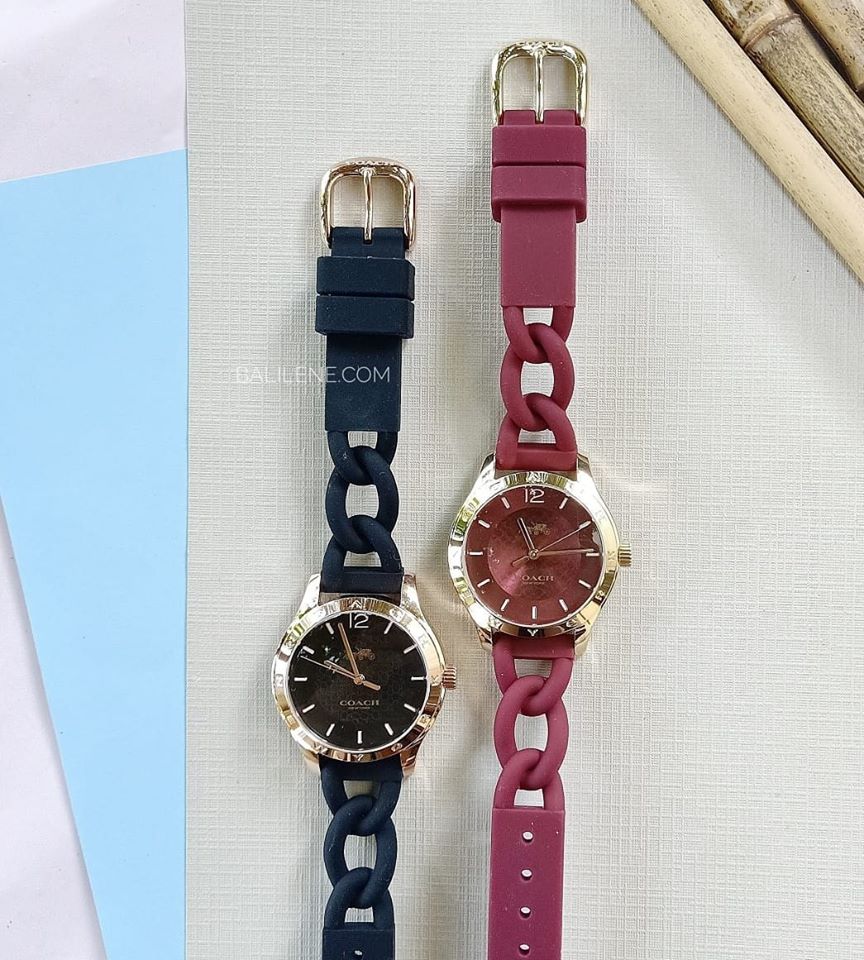 Coach W6043 Maddy Rubber Strap Cherry
