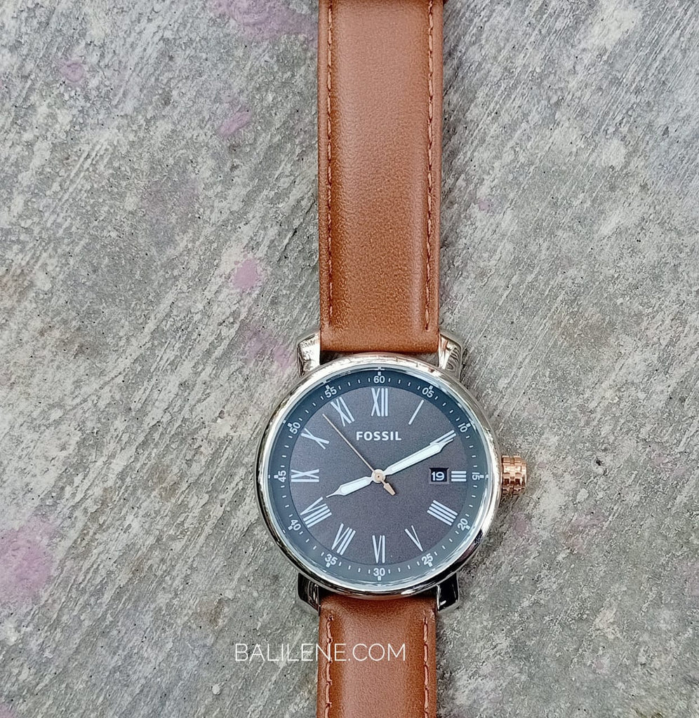 Fossil BQ2317 Rhett Three-Hand Date Brown Leather Watch