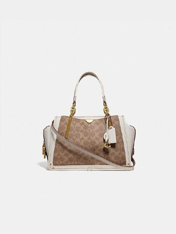 Coach 54160 Dreamer 27 In Signature Canvas Tan Chalk