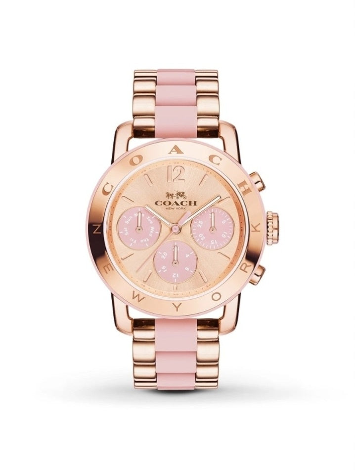 Coach 14502535 Sport Ladies Chronograph Watch Fashion Rose Gold