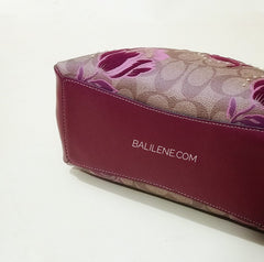 Coach F77850 Mini Sage Signature Khaki Pink Multi