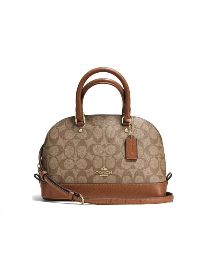 Coach F27583 Signature Mini Sierra Satchel Khaki Saddle