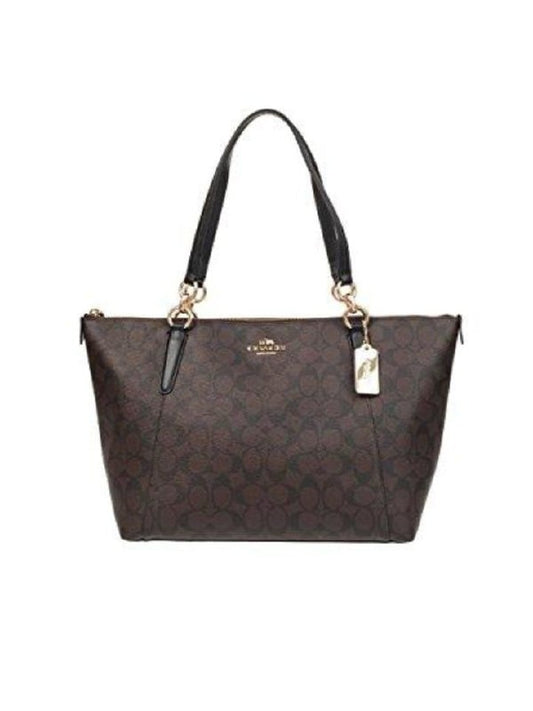 Coach F58318 Ava Tote In Signature Brown Black