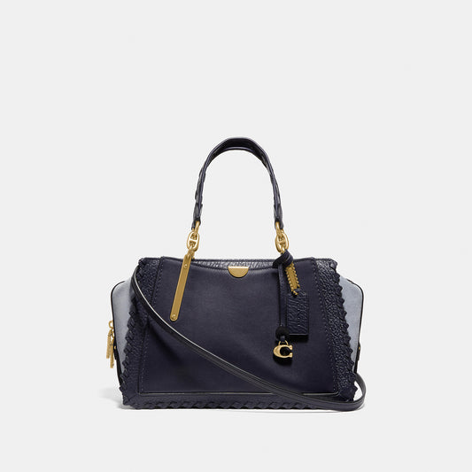 Coach 76787 Whipstitch Mixed Leather Dreamer Ink Multi