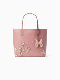 Kate Spade WKRU5698 New York All The Buzz Butterfly Little Len Tote in Dusty Peony