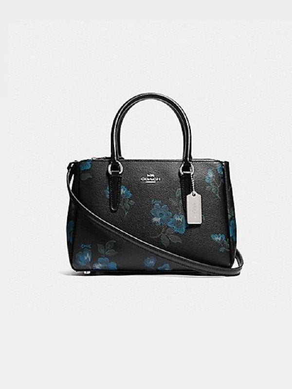 Coach F88562 Mini Surrey Floral Blue Black Multi