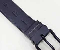 Coach F64839 Wide Harness Reversible Signature Coated Canvas Belt Charcoal Black