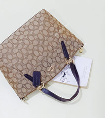 Coach f27582 canvas Small Kelsey Khaki Brown