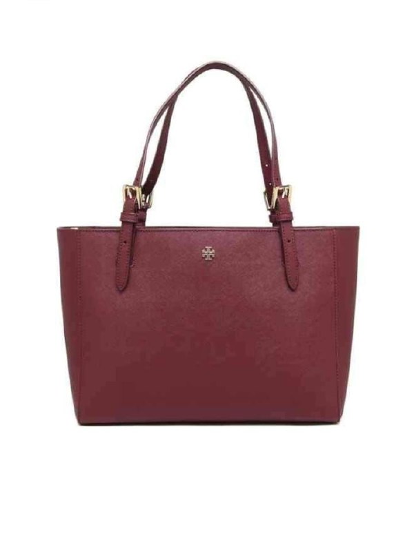Tory Burch 49127 Emerson Small Buckle Tote Imperial Garnet