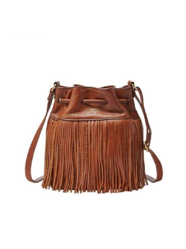 Tas Fossil ZB6765200 Jules Small Drawstring Satchel Brown Original