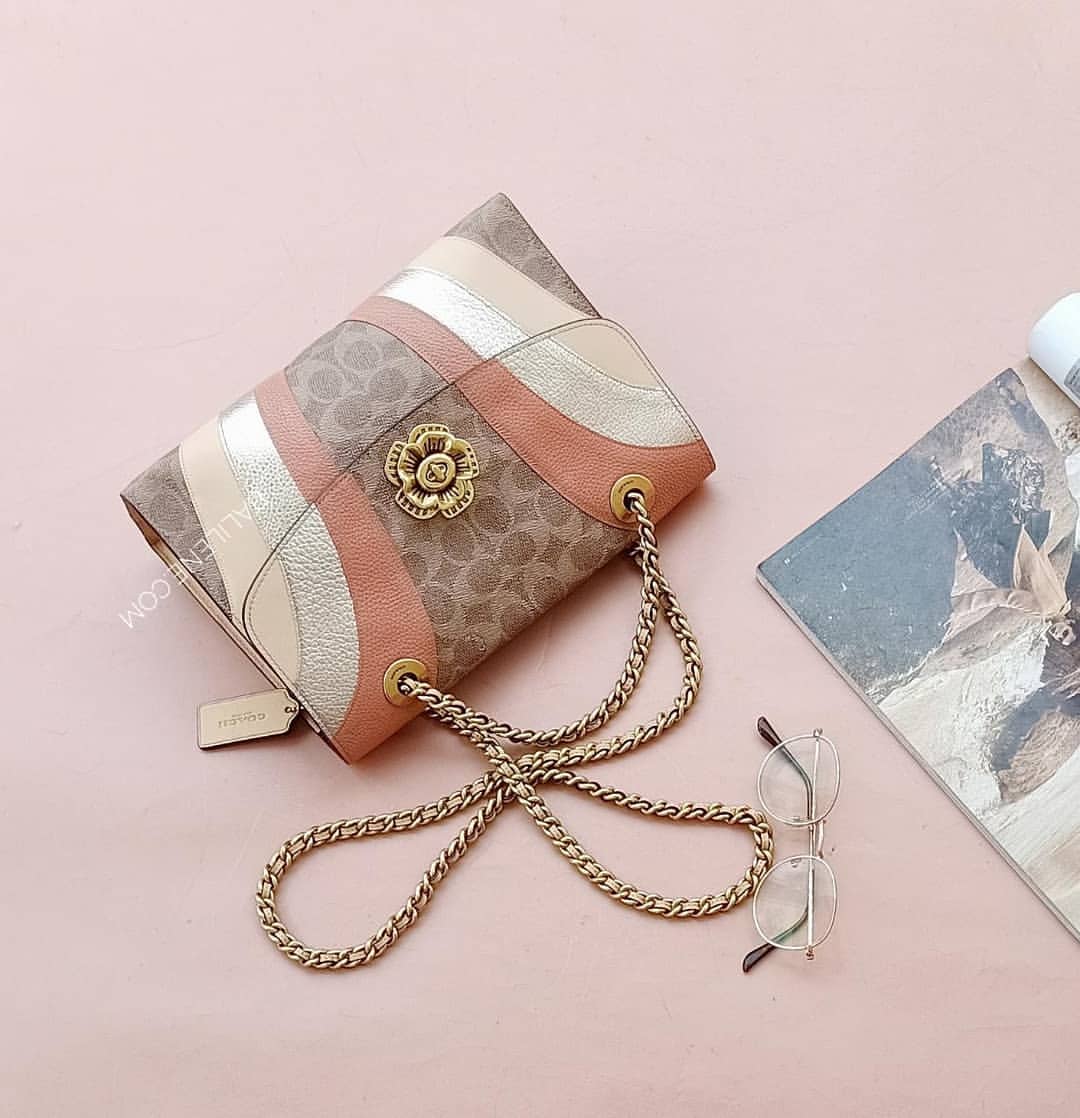 Coach 69526 Parker Signature Wave Tan Multi