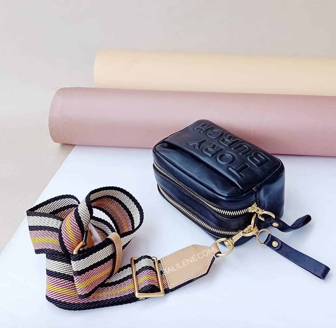 Tory Burch 53074 Perry Double Zip Mini Bag Black