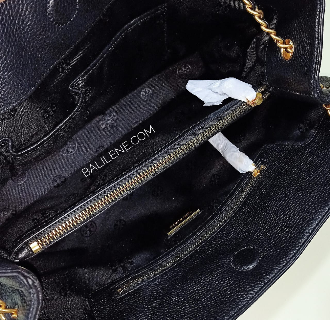 Tory Burch 60396 Britten Triple Compartment Tote Black