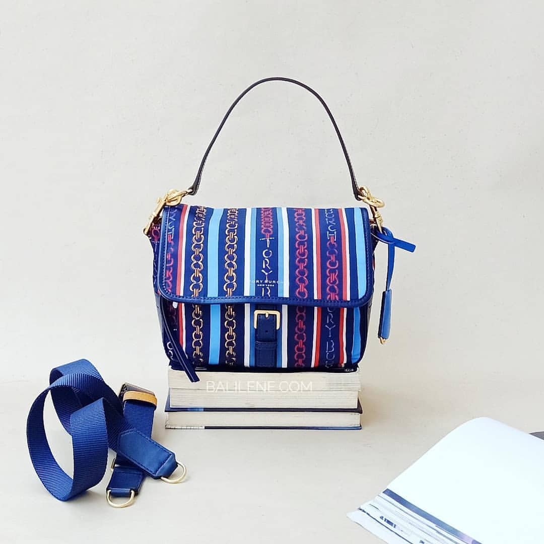 Tory Burch 58048 Perry Nylon Crossbody Gemini Multi Stripe