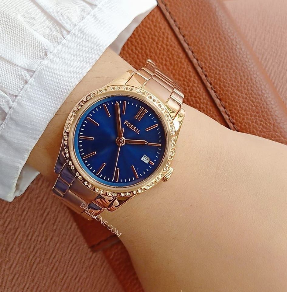 Fossil  BQ3563 Adalyn Three Hand Rose Gold Tone Stainless Steel Watch