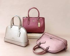 Coach F67247 Mini Surrey Metallic Wine