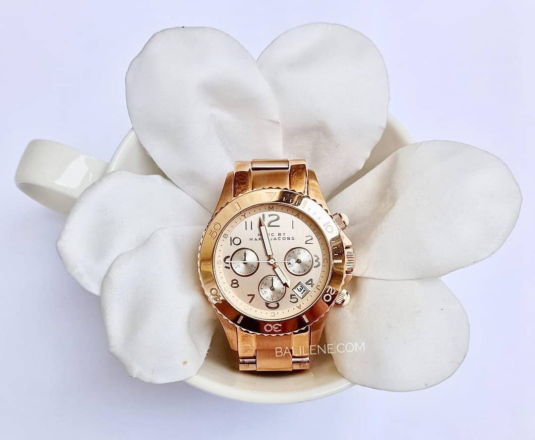 Marc Jacobs MBM3156 Chronograph Quartz Rose Gold Stainless Steel Women Watch