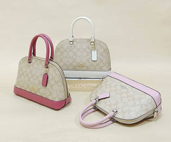 Coach F27583 Signature Mini Sierra Satchel Khaki Chalk