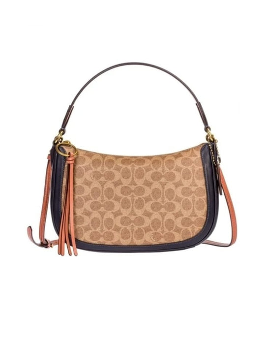 Coach 69593 Handbag Sutton Tan Ink Light Peach