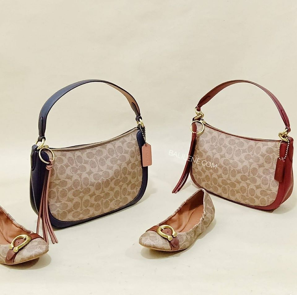 Coach 69593 Handbag Sutton Tan Ink Light Peach