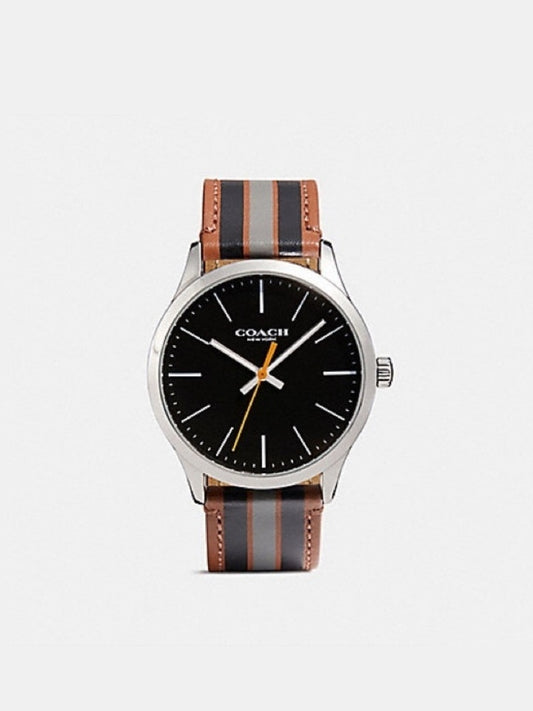 Coach 14602366 Varsity Stripped Watch Dark Saddle Multi