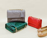Tory Burch Fleming Convertible Shoulder Bag Medium Silver Maple