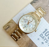 Fossil Bq1475ie Justine Multifunction Gold Tone Watch
