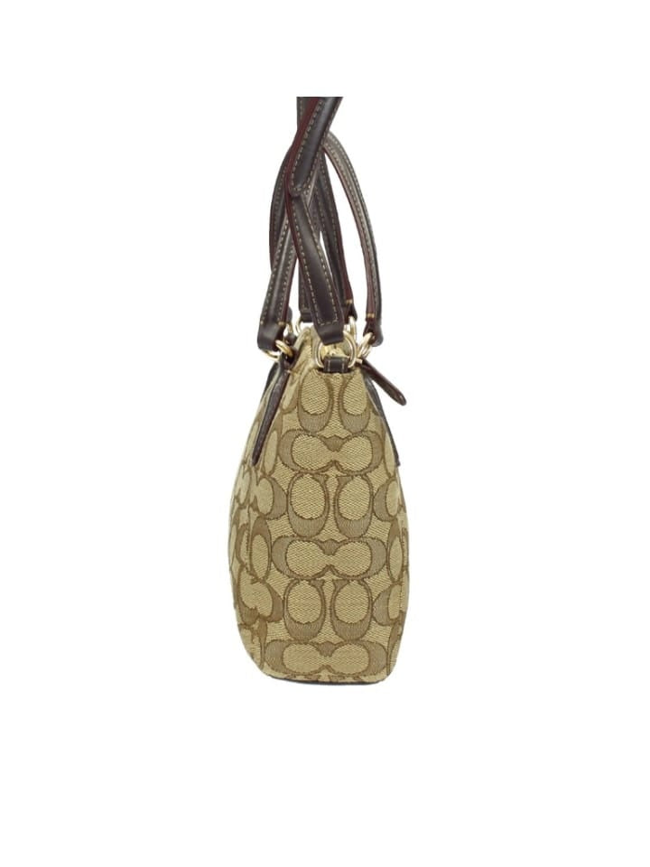 Coach f57830 Mini Kelsey Satchel Outine Signature Khaki Brown