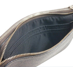 Coach F16109 Sig PVC Large Double Zip Wallet Brown Black