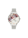 Olivia Burton Marble Floral Silver