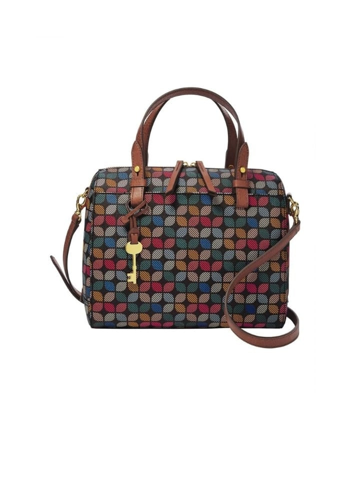 Fossil  Zb7314016 Rachel Satchel Black Multi