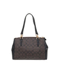 Coach f58291 Small Christie Carryall In Signature Imitation Brown Black