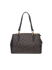 Coach f58291 Small Christie Carryall In Signature Imitation Brown Black
