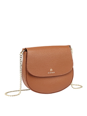 Aigner Ava XS Crossbody Bag With Chain Strap Cognac Brown