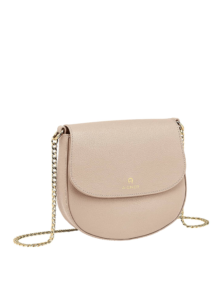 Aigner Ava XS Crossbody Bag With Chain Strap Beige