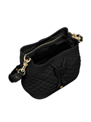 Aigner 136020 50 Quilted Hobo Bag Black