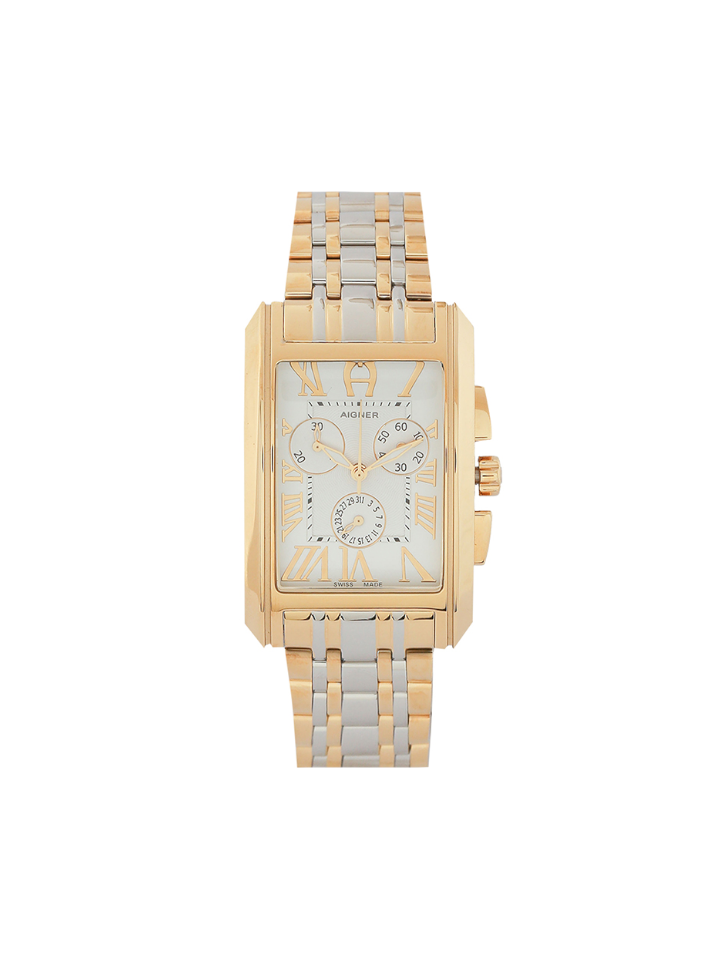 Aigner-A24114H-Rectangular-Chronograph-Gold-Tone-Stainless-Steel-Watch-Balilene-depan