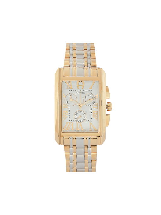 Aigner-A24114H-Rectangular-Chronograph-Gold-Tone-Stainless-Steel-Watch-Balilene-depan