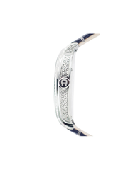 Aigner Bergamo A137101 Navy Dial Leather Strap Watch