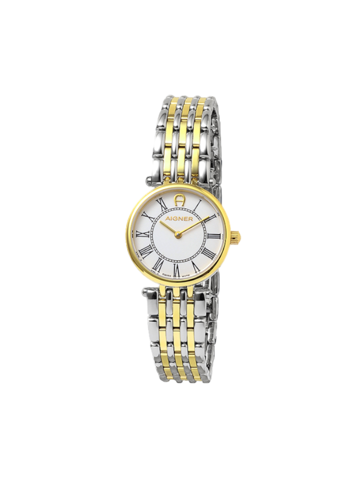 Aigner Carpi A28213 Ladies White Dial Gold-Tone Stainless Steel