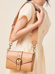 Aigner Etienne Mia Flap Crossbody Bag Biscuits