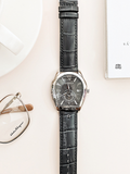Aigner Milano A131102 Black Dial Leather Strap Watch