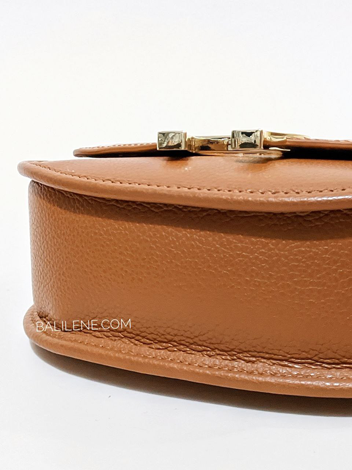 Aigner Pina Croco Crossbody Cognac Brown