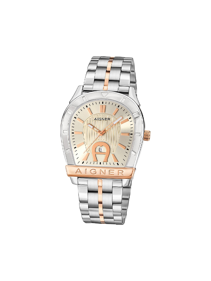 Aigner Teramo A93103 Silver-Rose Gold Stainless Steel Watch