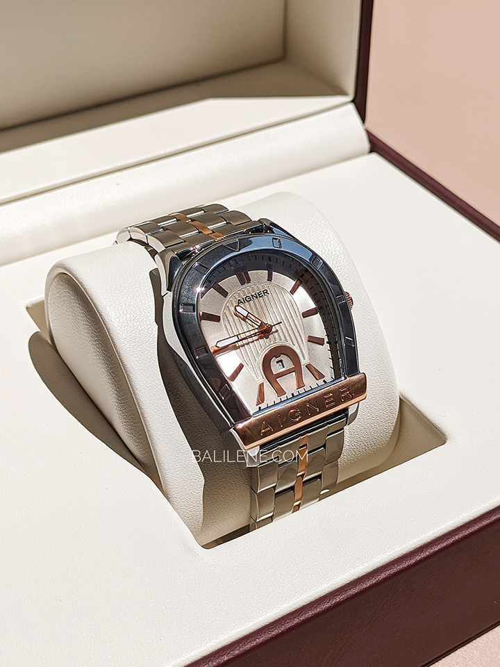 Aigner Teramo A93103 Silver-Rose Gold Stainless Steel Watch