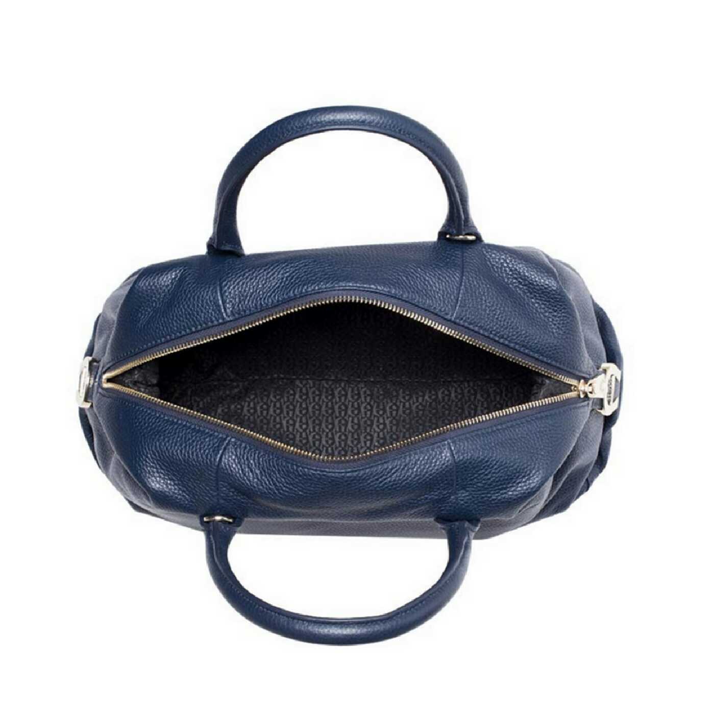 Aigner IRRCBM Roma Medium Navy Satchel Bag